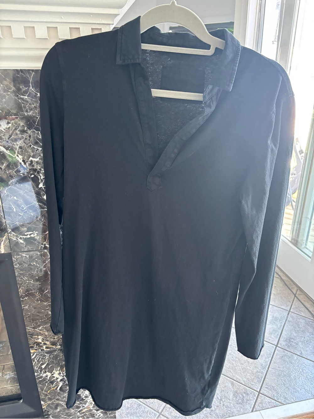 Frank & Eileen Black Long-Sleeve Shirt Dress